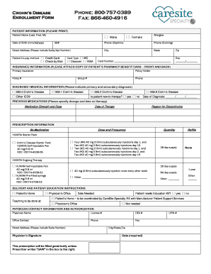 Crohn’s Disease Enrollment Form
