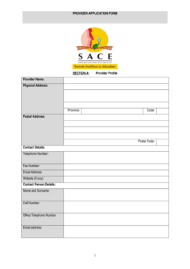 Provider Application Form