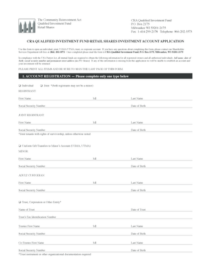 CRA Qualified Investment Fund Application