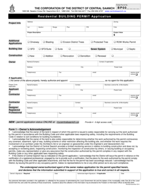 Residential Building Permit Application