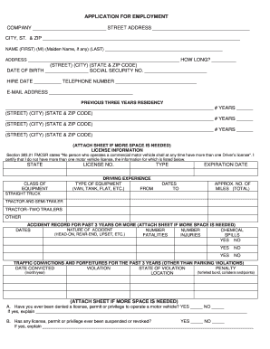 Application for Employment