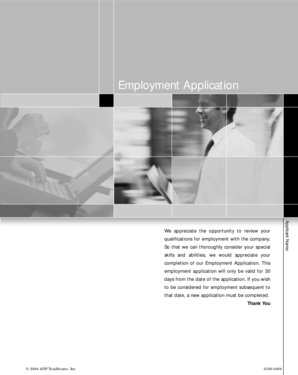 Employment Application Form