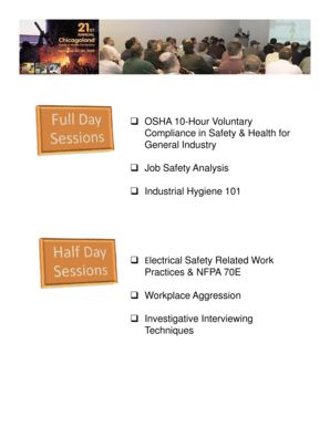 OSHA 10-Hour Voluntary JbSftAliJob Safety Analysis Industrial ... - chisafetyconf