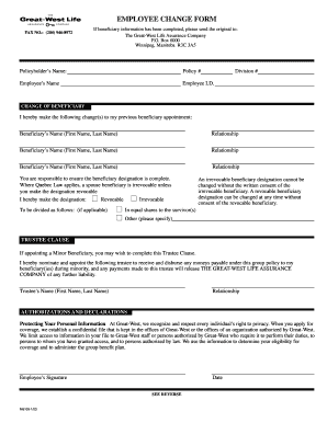 Employee Change Form