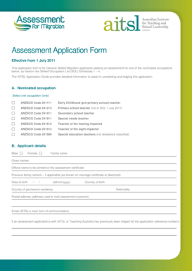 General Skilled Migration Assessment Application