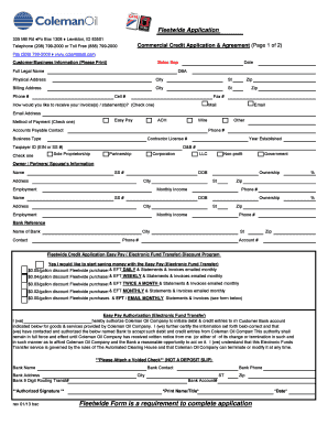 Commercial Credit Application & Agreement