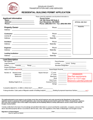 Douglas County Residential Building Permit Application
