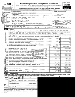 Form 990 Return of Organization Exempt From Tax