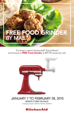 KitchenAid Stand Mixer Rebate Form