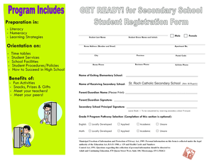 Ontario Student Registration Form