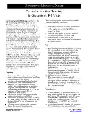 Curricular Practical Training Application