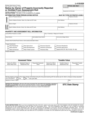 Michigan Property Assessment Correction Notice