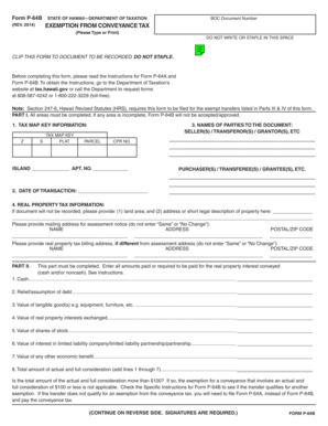 Hawaii Conveyance Tax Exemption Form