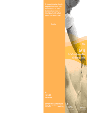 UniCare Individual Fee-For-Service Dental Insurance Plan