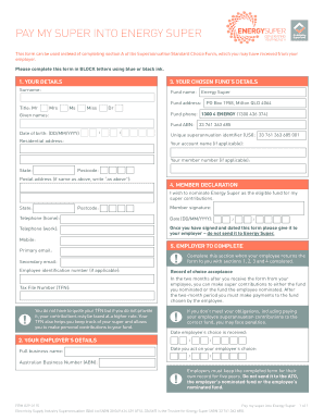 Energy Super Nomination Form