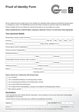 Proof of Identity Form