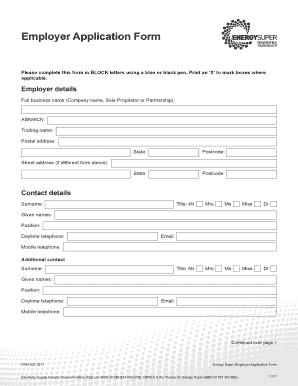 employer application form fill online printable fillable blank
