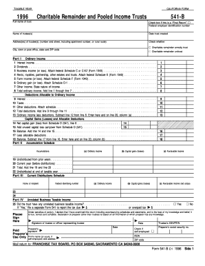 California Form 541-B