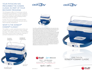 DonJoy IceMan Classic Cold Therapy Order Form