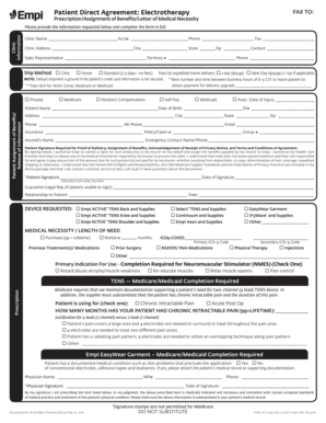 Patient Direct Agreement: Electrotherapy