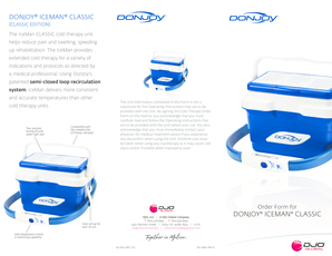DonJoy IceMan Classic Cold Therapy Order Form