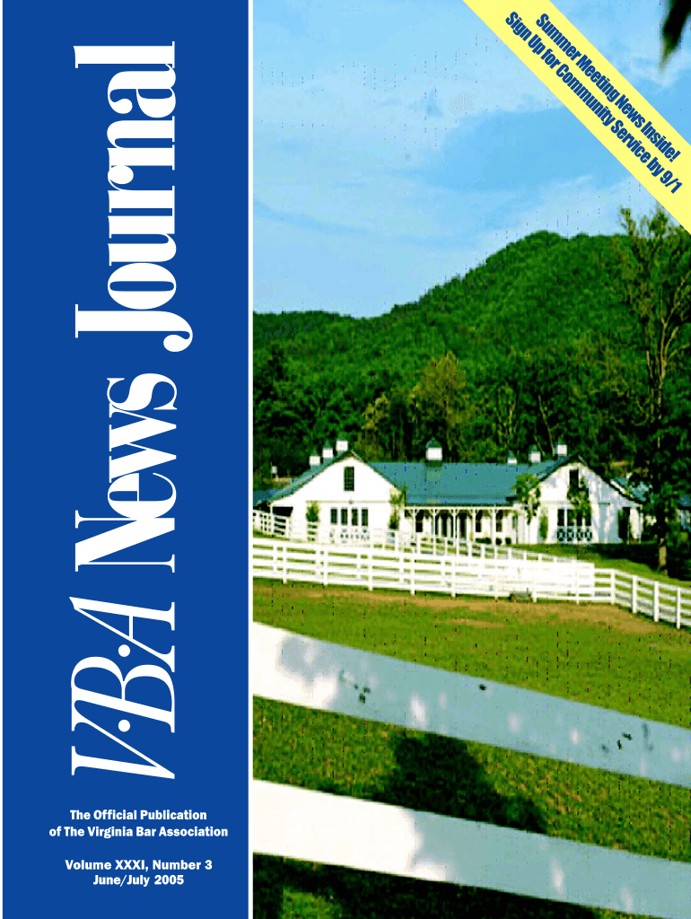 Fillable Online vba JuneJuly 2005 The Virginia Bar Association vba