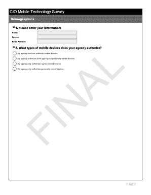 CIO Mobile Technology Survey