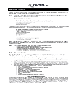 Corporate Account Application Form