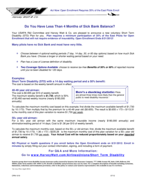 Short Term Disability Insurance Enrollment Form