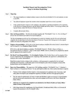 Incident Report and Investigation Form