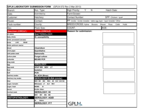 GPLN Laboratory Submission Form