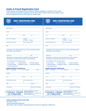 Invite-A-Friend Registration Card