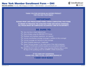 New York Member Enrollment Form
