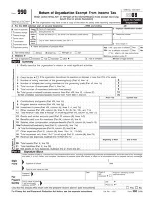 Form 990 Return of Organization Exempt From Income Tax