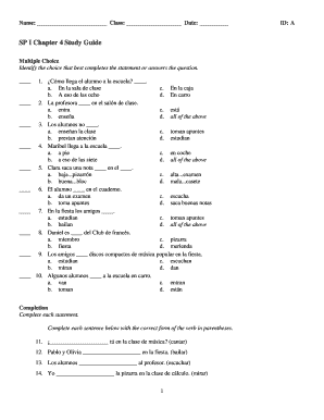 Guía de estudio del capítulo 4 de SP I