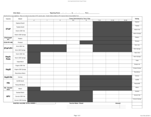 Vaccine Usage Worksheet/Tally Sheet