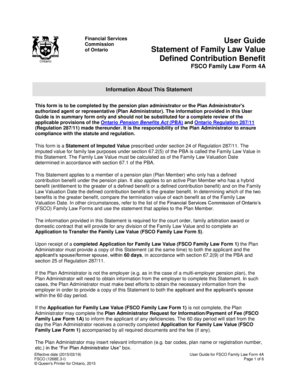 FSCO Family Law Form 4A