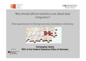 Why should official statistics care about data integration? - iassistdata