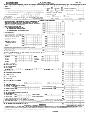 Income Tax Return Form 2E