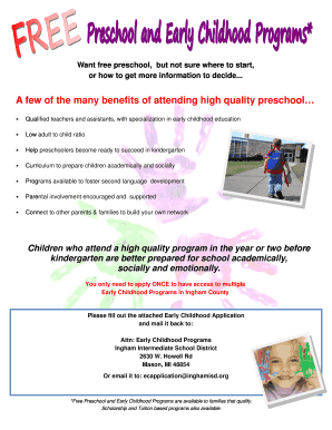 Ingham Early Childhood Application