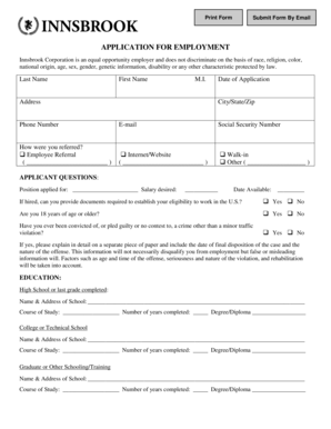 Application for Employment