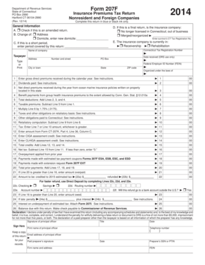 Connecticut Insurance Premiums Tax Return