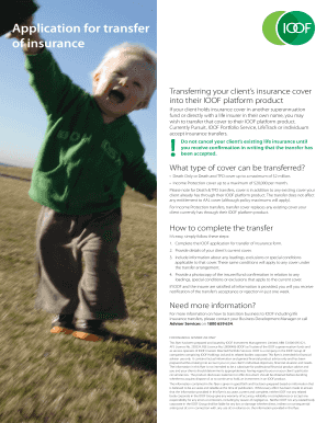 IOOF Insurance Transfer Application
