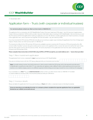 IOOF WealthBuilder Trust Application Form