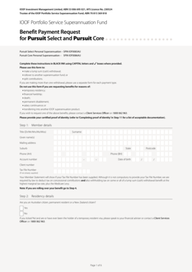 IOOF Benefit Payment Request Form