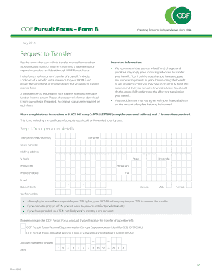 IOOF Pursuit Focus Transfer Request Form
