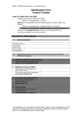 SMSF Trustee Identification Form