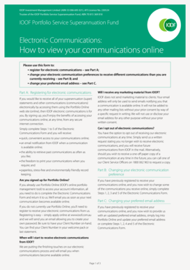 IOOF Electronic Communications Form