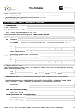 Foreign Companies Identification Form