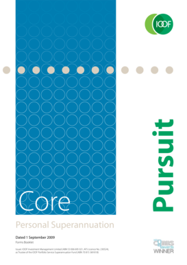 Pursuit Core Personal Superannuation Application Form